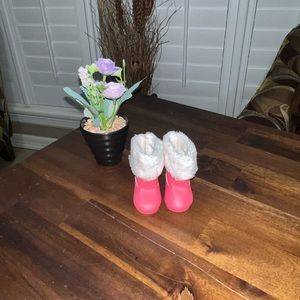 American Girl Wellie Wishers Causal Cozy Boots Shoes 14.5" Doll Boots